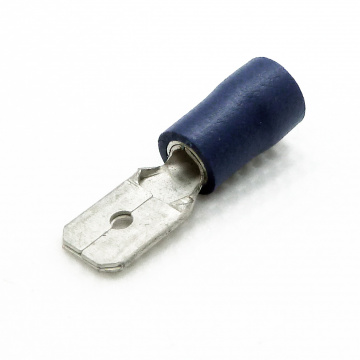 Image for 6.3mm x 0.8mm Blue Pre-Insulated Male Spade Terminal