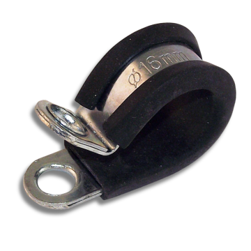 Image for Rubber Lined 'P' Clip : 16mm